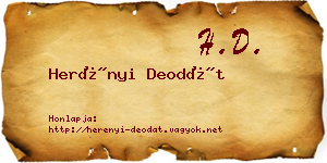 Herényi Deodát névjegykártya